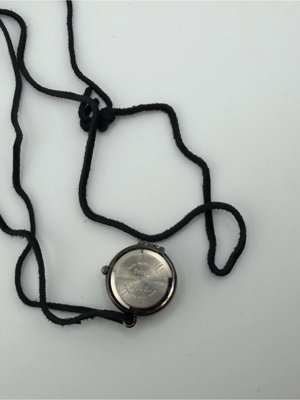 Decree Silver-Tone Pocket Watch Pendant with Peace Symbol